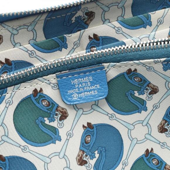 HERMES Blue Leather Wallet - Picture 4 of 9